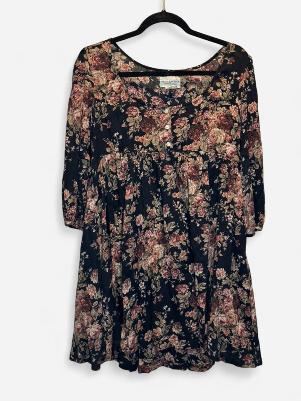 Denim & Supply Ralph Lauren Floral Babydoll Mini Dress Tunic Top Small Boho